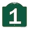 Signmission Designer Series Sign-Sign W/ Number 1, Green & White Aluminum Sign, 18" x 18", GW-1818-22898 A-DES-GW-1818-22898 - alternate 1